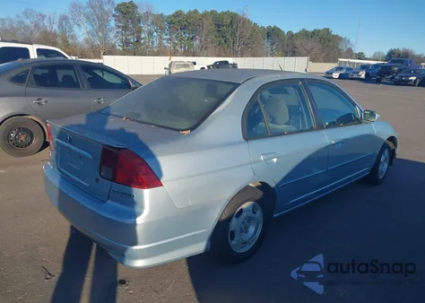 2005 Honda Civic Hybrid from USA, damaged, VIN JHMES966X5S015731
